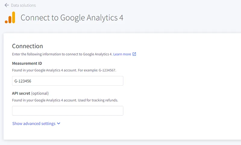 connect to google analytic 4